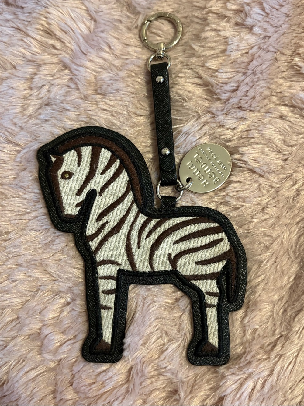 Henri Bendel Zebra Bag Charm Keychain